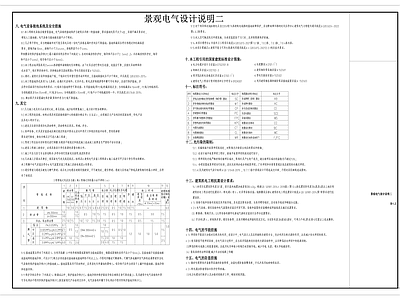 现代设计说明 景观电气说明 施工图