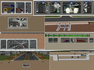 现代道路 地下管廊 综合管廊 施工管廊 剖面 隧道