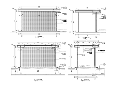 新中式廊架 廊架 施工图