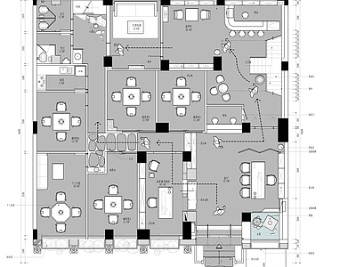 现代会所 品酒麻将书画 私人会所 会所平面图 施工图