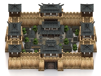 中式古建 古建 城池 城 古代城市 建筑群 三国建筑 都城
