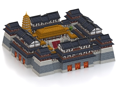 中式古建 古建 城池 城 古代城市 建筑群 三国建筑 都城