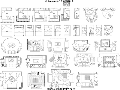 现代新中式综合家具图库 全新室内设计图库 施工图