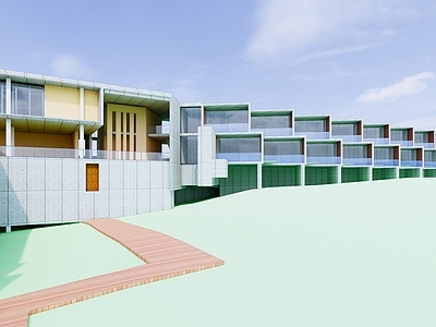 现代新中式酒店建筑 山地酒店建筑 温泉酒店建筑 多层酒店建筑 山地度假酒店建筑