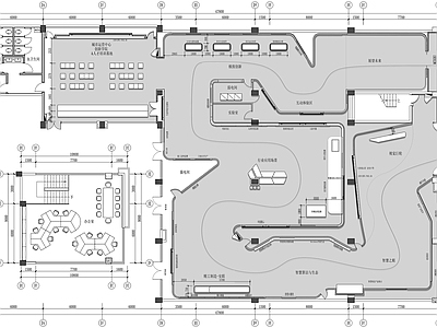 现代其他工装空间 展厅平面图 施工图