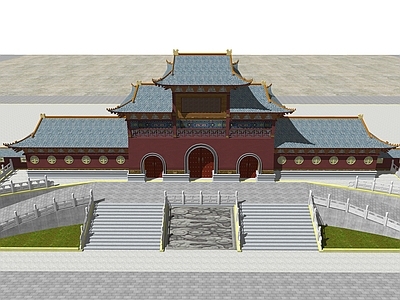 复古风格建筑 城场景 影视场景