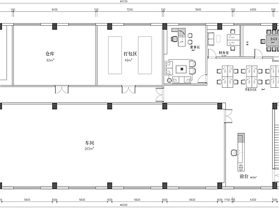 现代其他工装空间 老化间打包间 施工图
