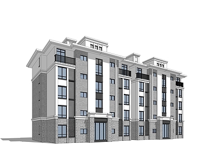 现代新中式多层住宅 商业住宅楼
