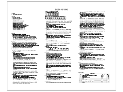 现代设计说明 景观给排水设计说 施工图