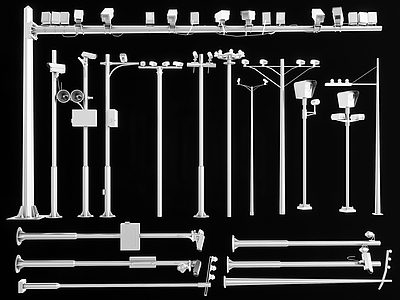现代立杆摄像头 路灯监控摄像头 道路摄像头 道路监控探头 高速测速监控器 电子眼红外摄像头 监控传感器 安防监控系统