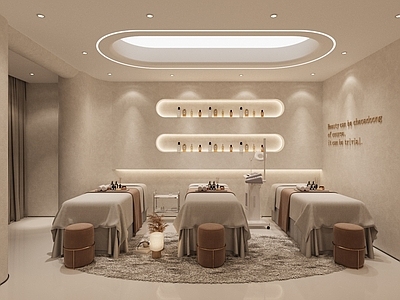 现代其他商业空间 现代美容院 SPA包间 美甲美睫店 按摩店 按摩床