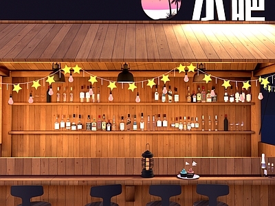 售卖亭 现代网红售卖亭 木屋快餐店 售卖水吧小吃 集市摊位酒馆 小卖部档口