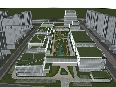 现代其他工业建筑 现在办公园区 现代产业园