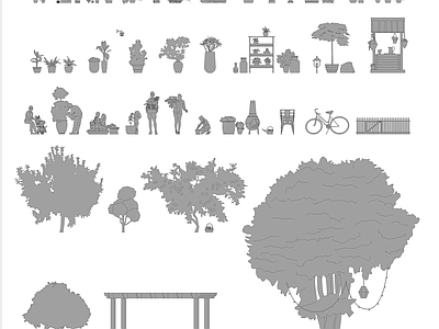 现代综合景观图库 户外景观模型 施工图