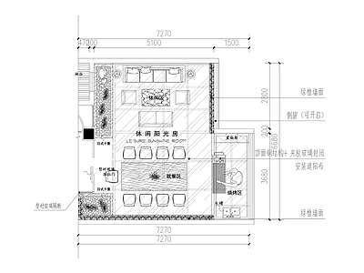 现代阳光房 室外阳光房 施工图