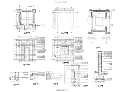 现代门卫室建筑 岗亭 施工图