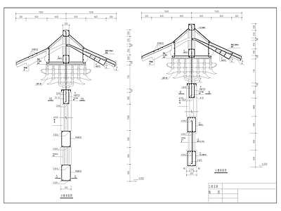 中式古建 牌坊 施工图