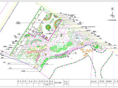 现代公园景观 绿化 广场绿化 公园植物 施工图