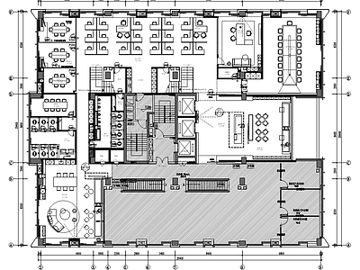 现代简约整体办公空间 1100m² 办公 施工图