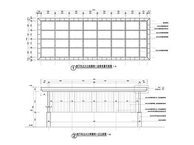 现代廊架 廊架 施工图