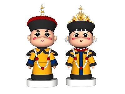 玩具 人偶手办 皇帝 皇后 故宫