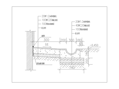 现代其他图库 室外散水和明沟 施工图