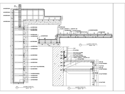 现代其他节点详图 电视背景台面钢架 施工图