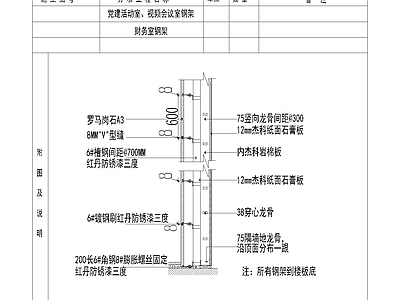 现代其他节点详图 钢架分割大样 施工图