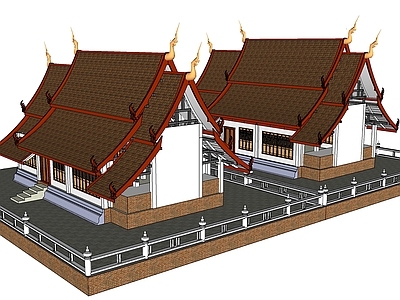 中古寺庙建筑 泰国寺庙 傣族 寺庙