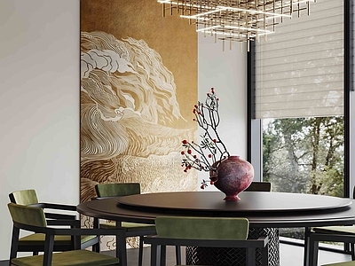 新中式包厢 新中式包间 中包间 包厢椅 新中式椅 圆