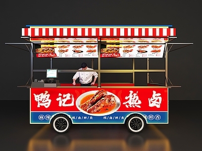 现代其他餐饮空间 鸭货店 鸭货餐车 快餐车 路边小摊 小吃摊