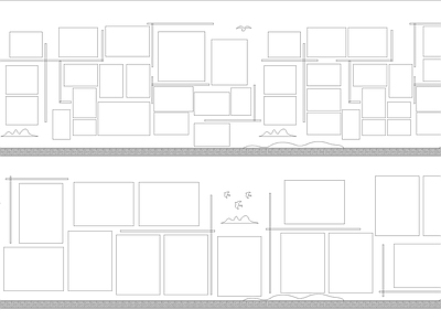 现代画室 设计作品展示墙 施工图 画室