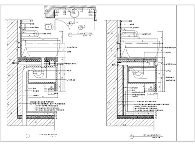 现代其他节点详图 台盆钢架 剖面详图 施工图