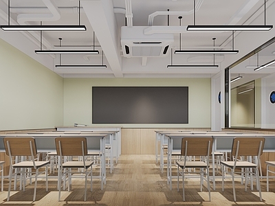 现代教室 现代教室 培训机构 走道