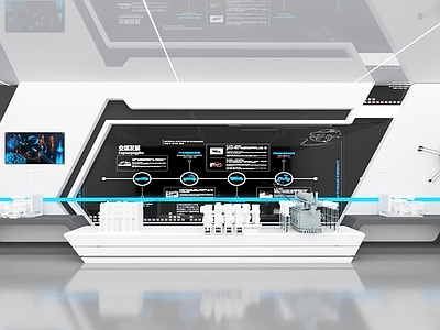 现代工业科技展厅 现代科技产业展厅 零部件