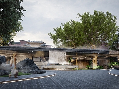 新中式中式商业景观 悦榕庄 酒店 酒店 度假酒店