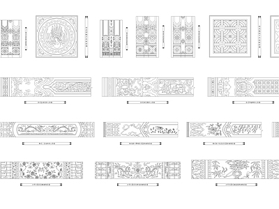 现代其他图库 画 纹 雕 名画 施工图