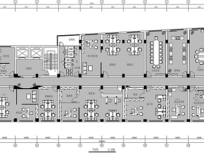 现代整体办公空间 商会办公接待 施工图