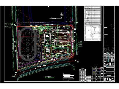 现代学校建筑 九年一贯制 中学 小学 施工图
