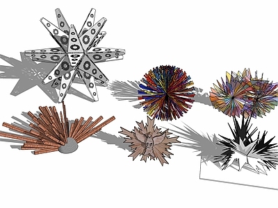 现代简约雕塑小品 现代几何抽象雕塑 丝带雕塑 艺术雕塑 发散雕塑