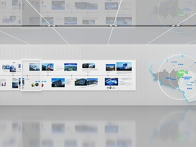 现代文化展厅 现代文化墙 城市发展时间轴