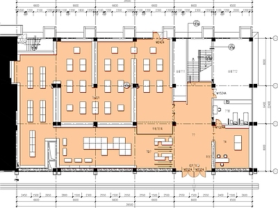现代超市 1000㎡ 社区超市 平面布局图 施工图