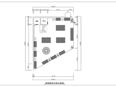 现代服装店 服装店 衣服店 平面图 平面布置图 施工图