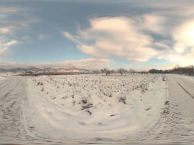 现代户外HDR 雪地HDR