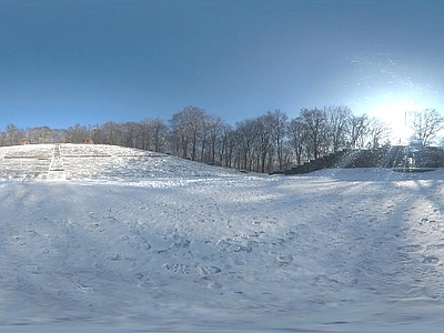 现代户外HDR 雪地HDR