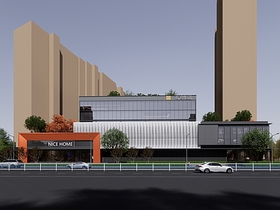 现代工业其他商业建筑 家居商城