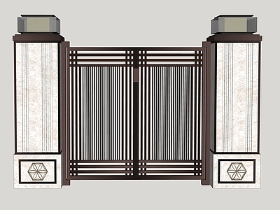 新中式入口大门 新中式大门