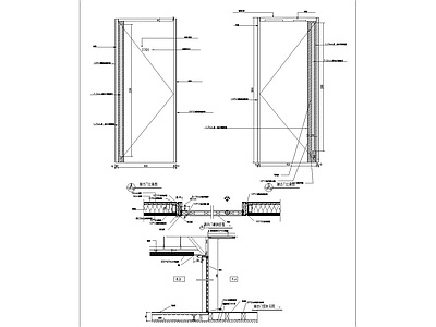 现代其他节点详图 办公室单开详图 施工图