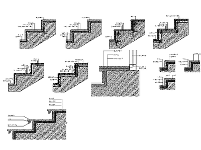 现代其他节点详图 室内台阶做法 施工图