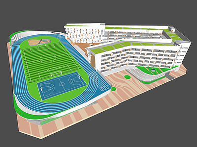 现代极简学校建筑 深圳中学 学校建筑 建筑空间 学校立面设计 学校图书馆